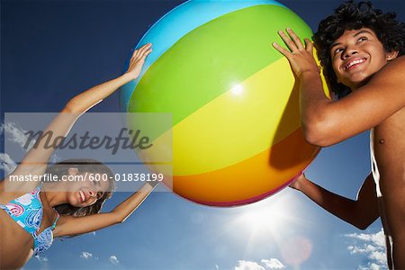 Children Playing with Beach Ball