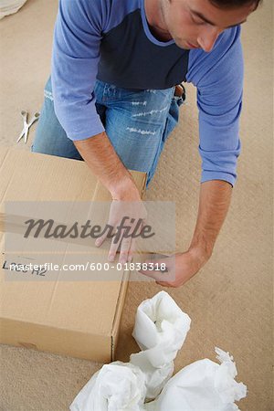 Man Packing Boxes