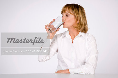 Woman with Glass of Water