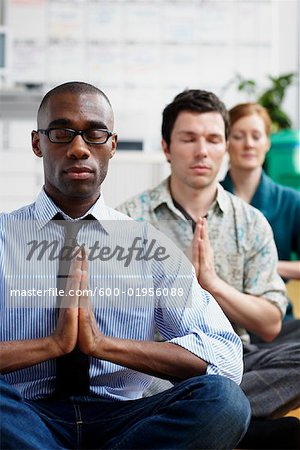 Business People Meditating