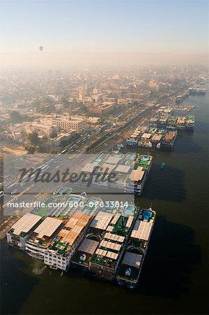 Cruise Ships on the Nile River, Luxor, Egypt