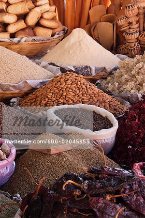 Nuts and Spices at Market, Ocotlan de Morelos, Oaxaca, Mexico