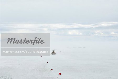 Tractor on Ice Highway, McMurdo Sound, Antarctica