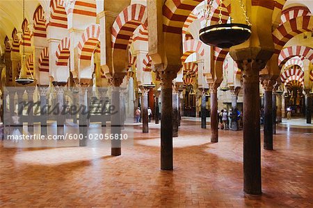 Moorish Arches and Columns, Mezquita, Cordoba, Andalucia, Spain