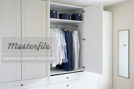 Open Closet in Dressing Room