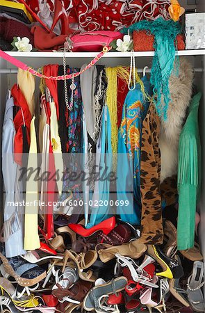 Interior of Messy Closet - Stock Photo - Masterfile - Premium