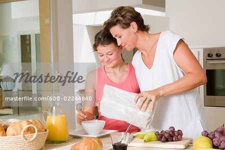 Mother and Daughter in Kitchen