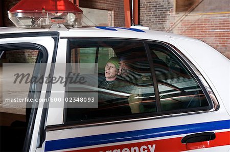 police car back seat