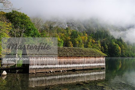 Boathouse, Bodensee, Berchtesgaden National Park, Bavaria, Germany