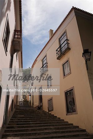Stairway Between Houses in Sintra, Portugal