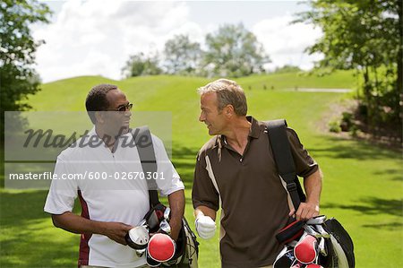 Men Walking on the Golf Course, Burlington, Ontario, Canada