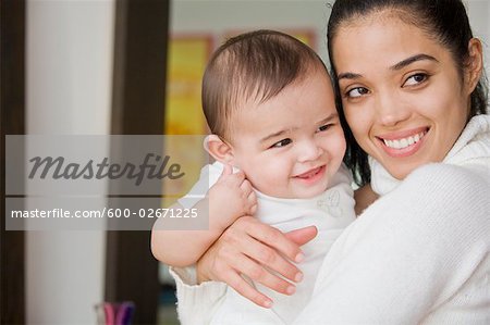 Happy Mother with Baby