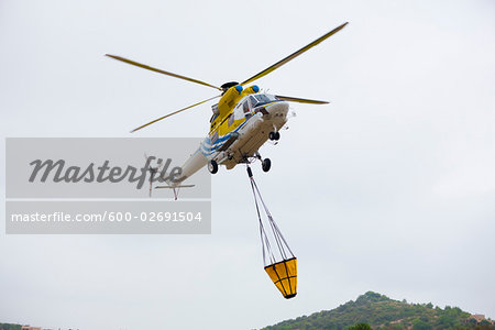 Helicopter Over Cala Ratjada, Capdepera, Mallorca, Spain