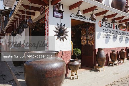 Copper Factory and Store, Santa Clara del Cobre, Michoacan, Mexico