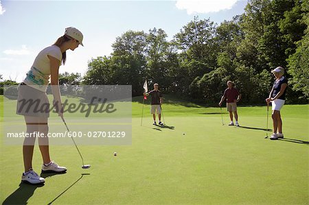 Family Playing Golf, Burlington, Ontario, Canada