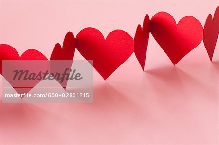 Heart Shaped Paper Chain Stock Photo Masterfile