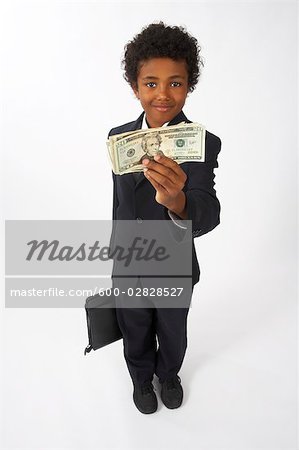 Boy Holding Money