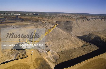 Black Coal Mining, Dragline Removing Overburden, Australia