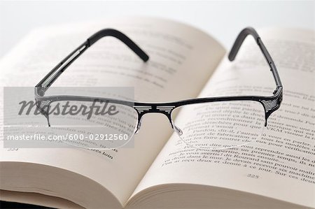Reading Glasses on Book