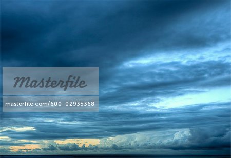 Cloudy Sky a Sunset, Turks and Caicos