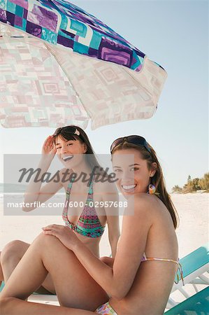 Two Women on Beach, Florida, USA