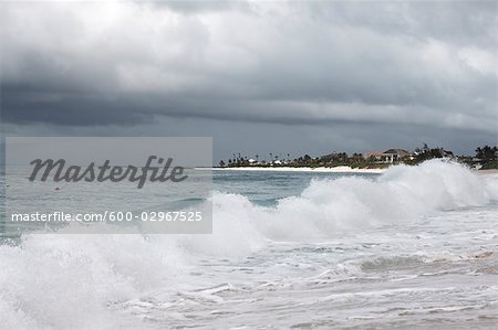 Waves Crashing on Beach, Paradise Island, Bahamas