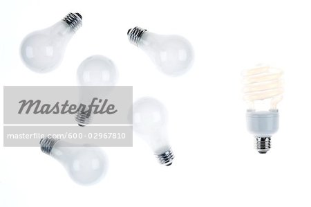 Compact Fluorescent Lightbulb with Incandescent Lightbulbs