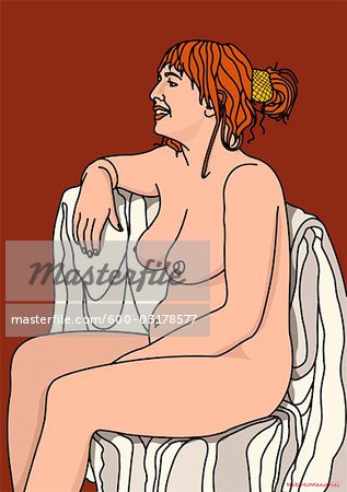 Illustration of Nude Woman
