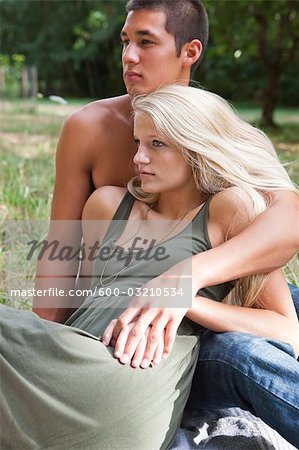 Couple Relaxing Outdoors