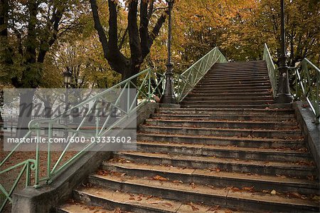 Stairs over Canal, Paris, Ile-de-France, France