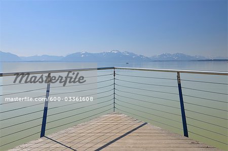 Observation Deck on Lake Chiemsee, Seebruck, Bavaria, Germany