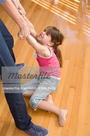 temper tantrum on floor