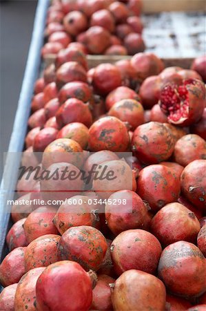 Fresh Pomegranates at Market, Bangalore, Karnataka, India