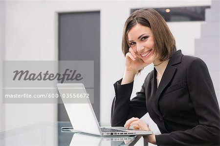 Businesswoman using Laptop