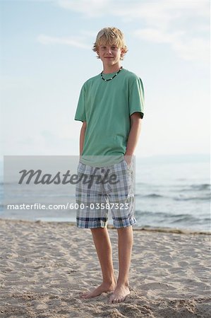 Portrait of Boy on the Beach