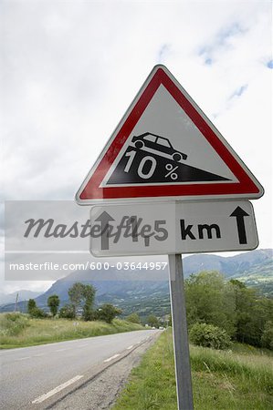 Road Sign, Gap, Hautes-Alpes, Provence-Alpes-Cote d'Azur, France