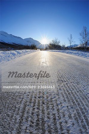 Icy Road, Breivikeidet, Troms, Norway
