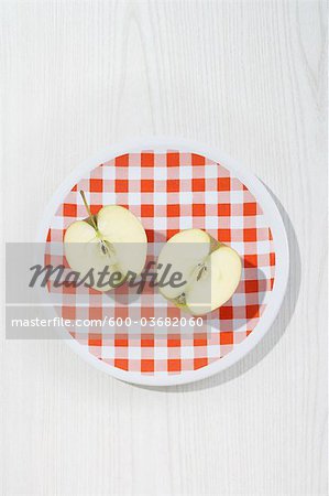 Apple Halves on Plate