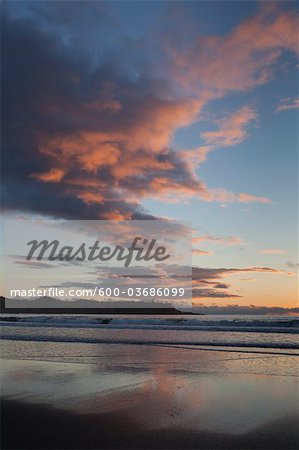 Chesterman Beach at Sunset, Tofino, Vancouver Island, British Columbia, Canada