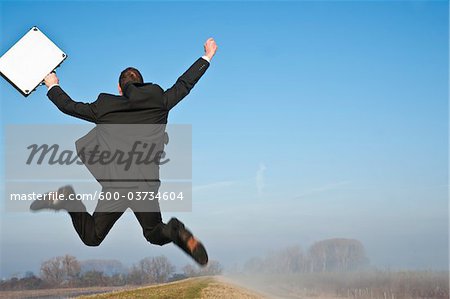 Businessman Jumping