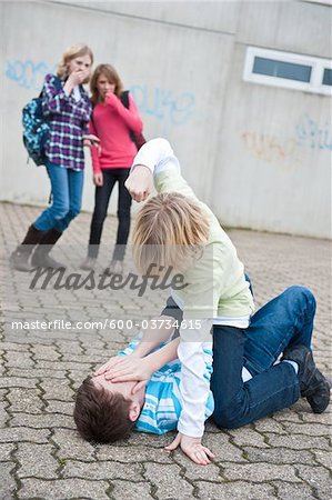 Teenagers Fighting