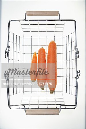 Carrots in Shopping Basket