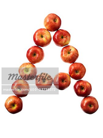 Apples Forming Letter A