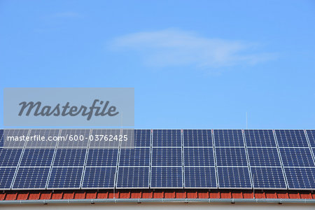 Solar Panels on Roof, Hesse, Germany