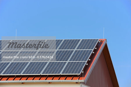 Solar Panels on Roof, Hesse, Germany