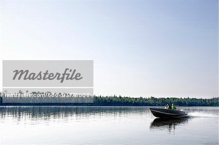 Family Boating, Otter Lake, Missinipe, Saskatchewan, Canada