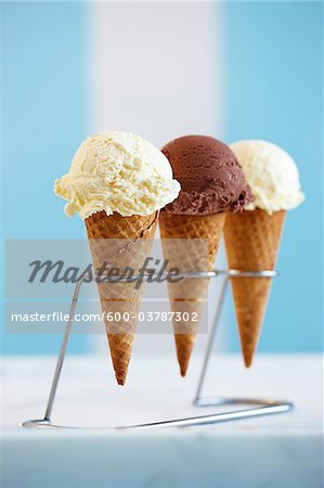 Three Ice Cream Cones
