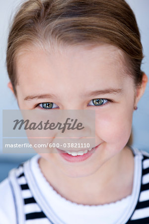 Close-Up of Little Girl Smiling