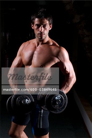 Man Working Out, Reef Playacar Resort and Spa Hotel, Playa del Carmen, Quintana Roo, Yucatan Peninsula, Mexico