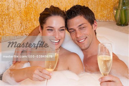 Couple in Jacuzzi, Reef Playacar Resort and Spa, Playa del Carmen, Mexico